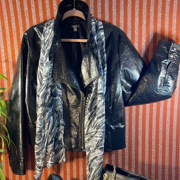 “Apt. 9” Black Faux Leather Jacket - Picture 2 of 12